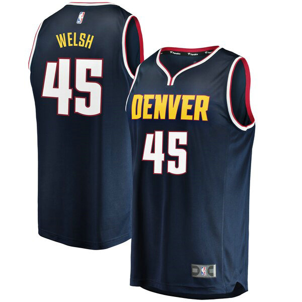 Maillot Denver Nuggets Homme Thomas Welsh 45 Icon Edition Bleu